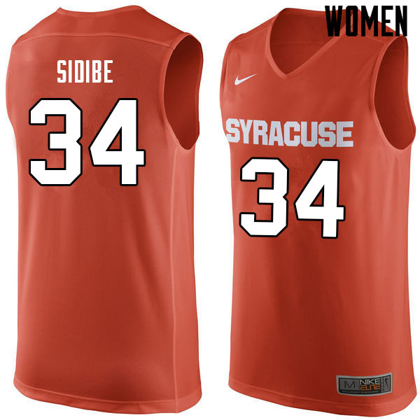 Women #34 Bourama Sidibe Syracuse Orange College Basketball Jerseys Sale-Orange